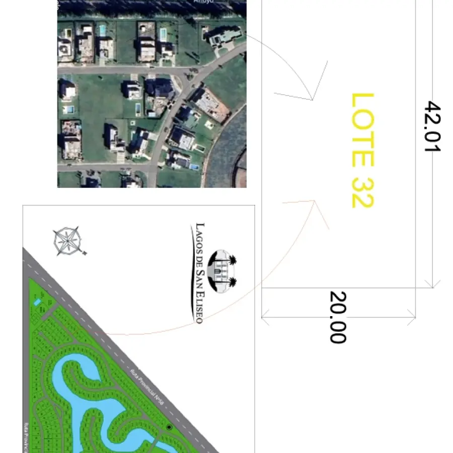 Lote en Barrio "Lagos de San Eliseo" Canning 840M2 Permietral - LOTE: 32 - Imagen 2